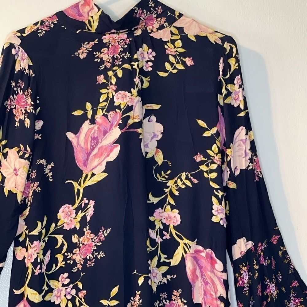 FREE PEOPLE Tate Flared Sleeves Floral Tunic Top - Picture 7 of 13
